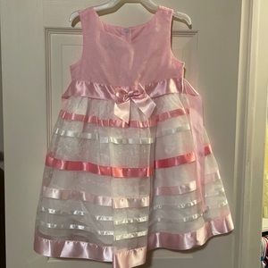 Jessica Ann Size 4 girls dress pink ribbon